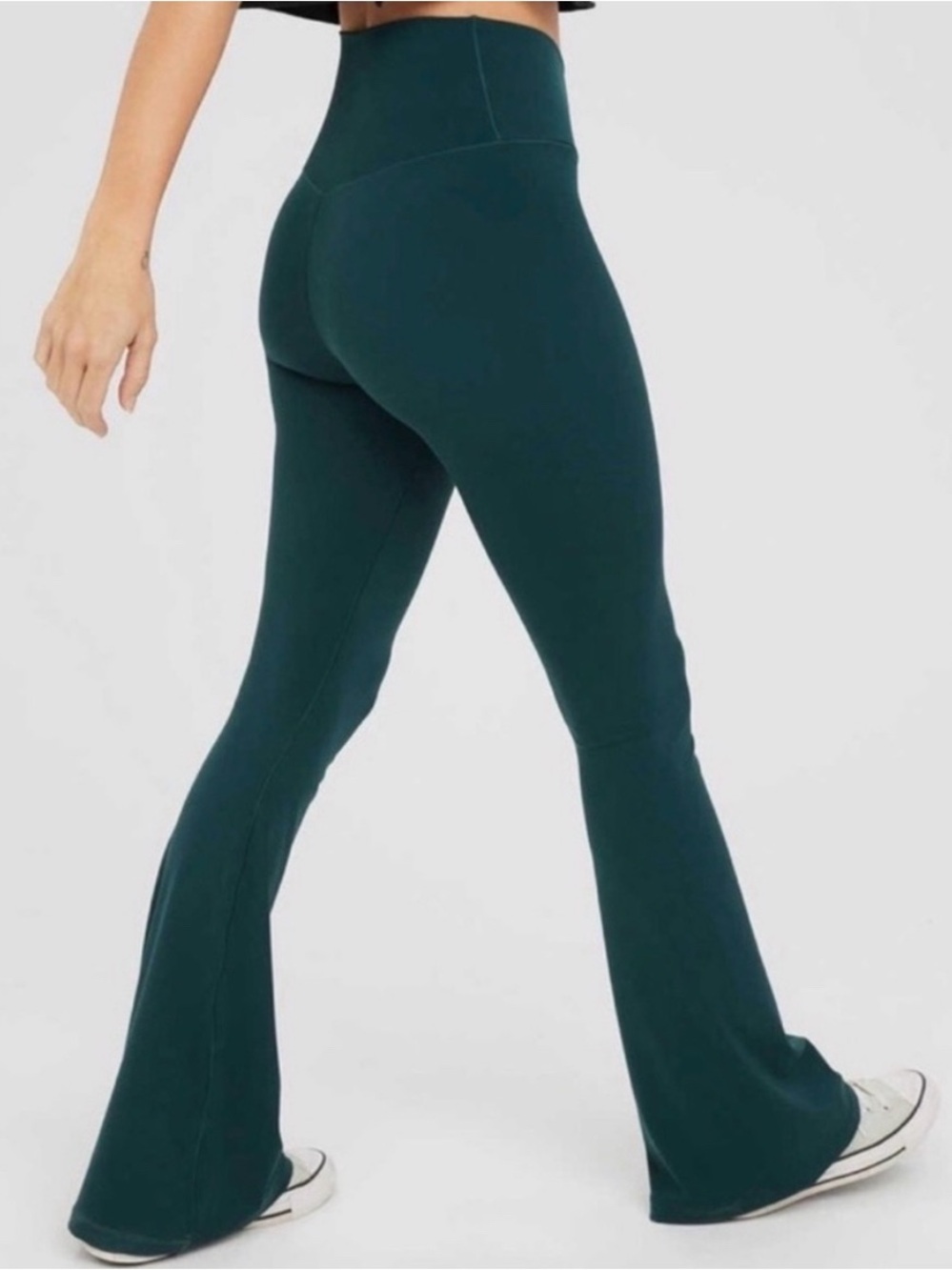 NWT Aerie Crossover Flared Leggings - Deep Teal